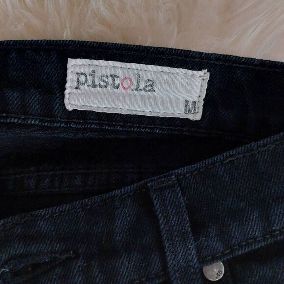 Pistola Destroyed Distressed Frayed Black Short Shorts size Medium - Picture 5 of 7